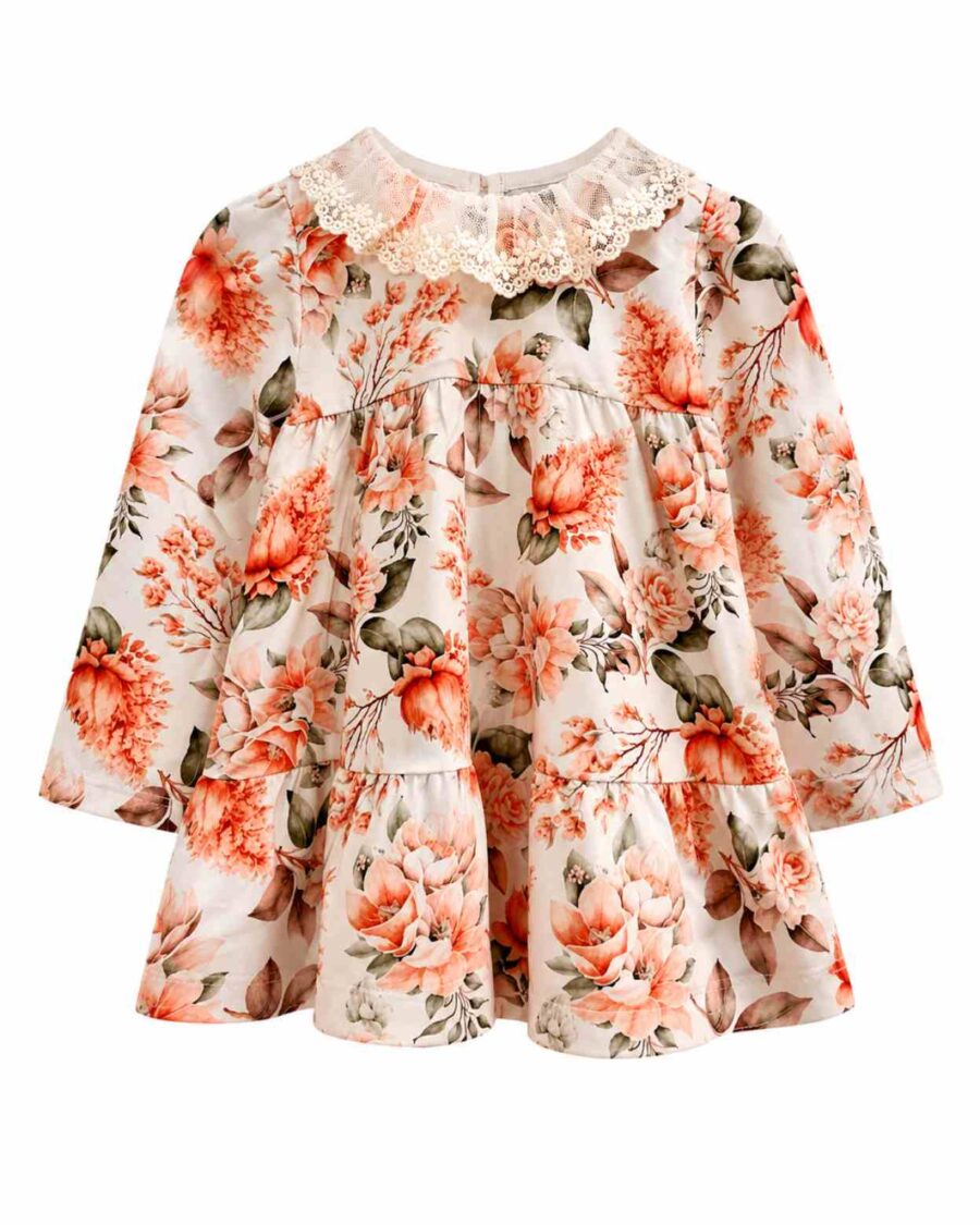 vestido maricel estampado floral jersey elastizado