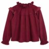 remera kids marisol jersey elastizado bordado premium