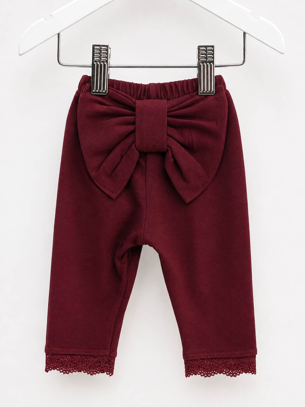 calza de beba moño bordo
