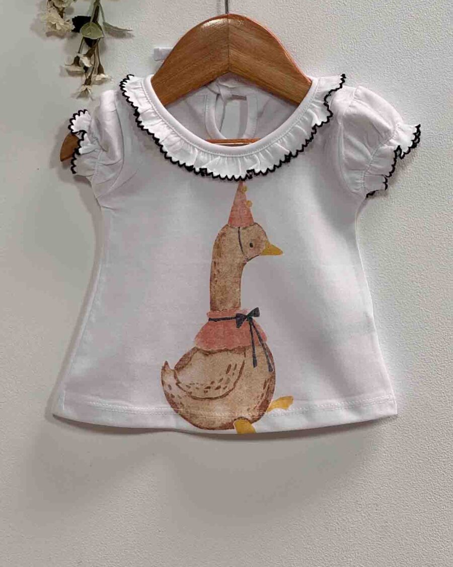 Remera Rosita Picot Negro