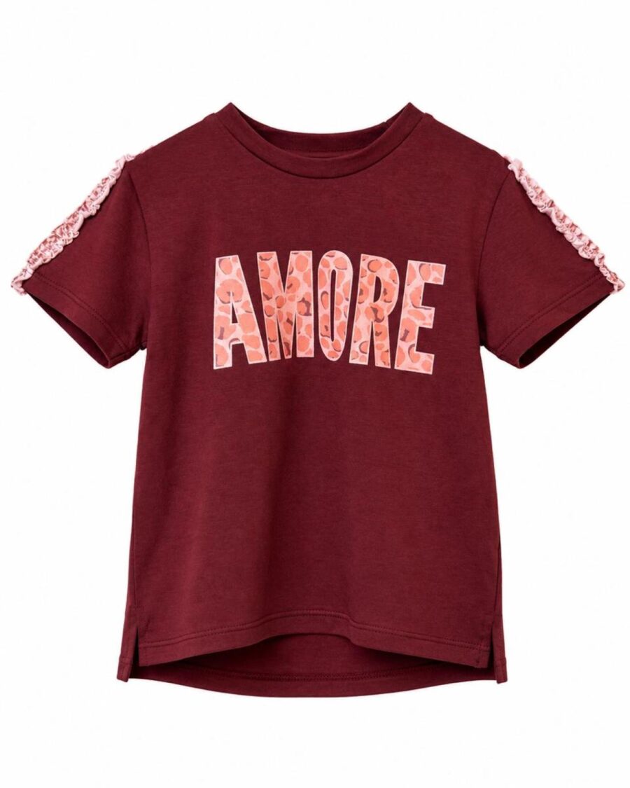 remera de kids wild bordo