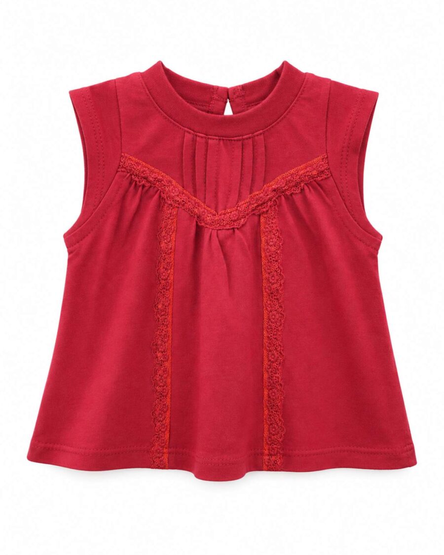 remera de beba isla rojo