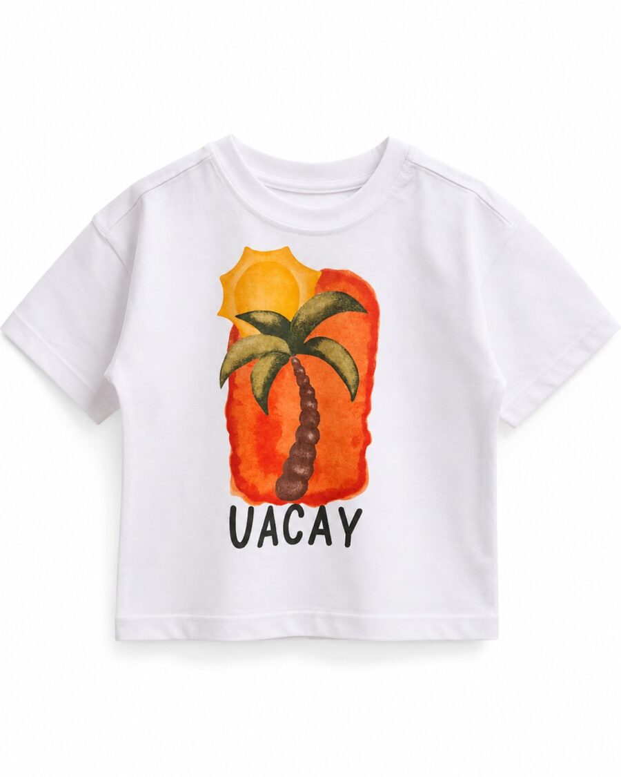 remera de kids madison blanco palmera