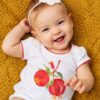 remera de beba bee blanco picot bordo