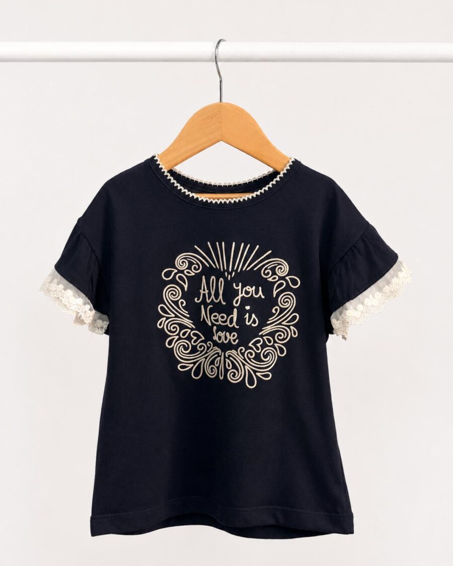 remera de kids puff negro