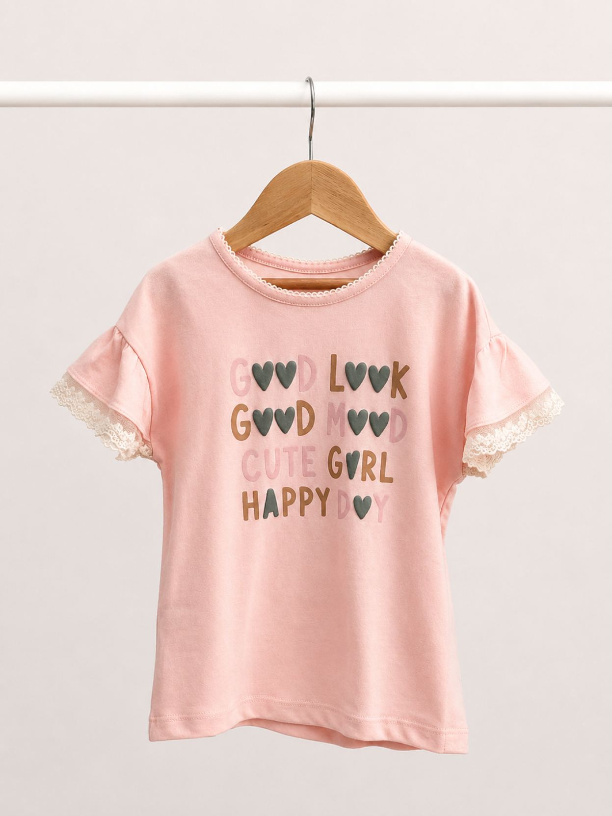 remera de kids puff rosa