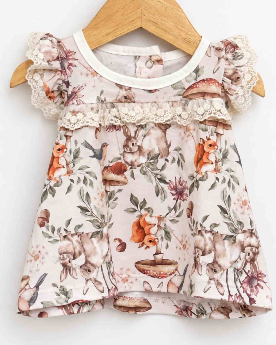 remera de beba avellana rosa